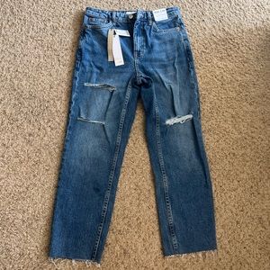 TOPSHOP high wasted straight leg jeans